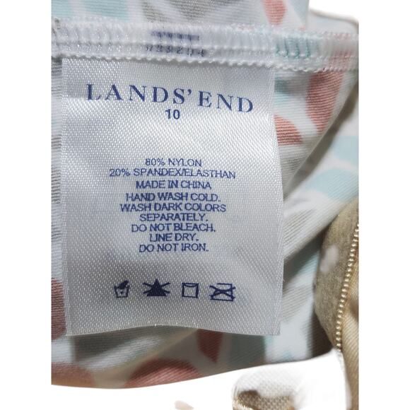 Lands' End Women's Size 10 Halter Tankini Top Geometric Pattern - Picture 9 of 9